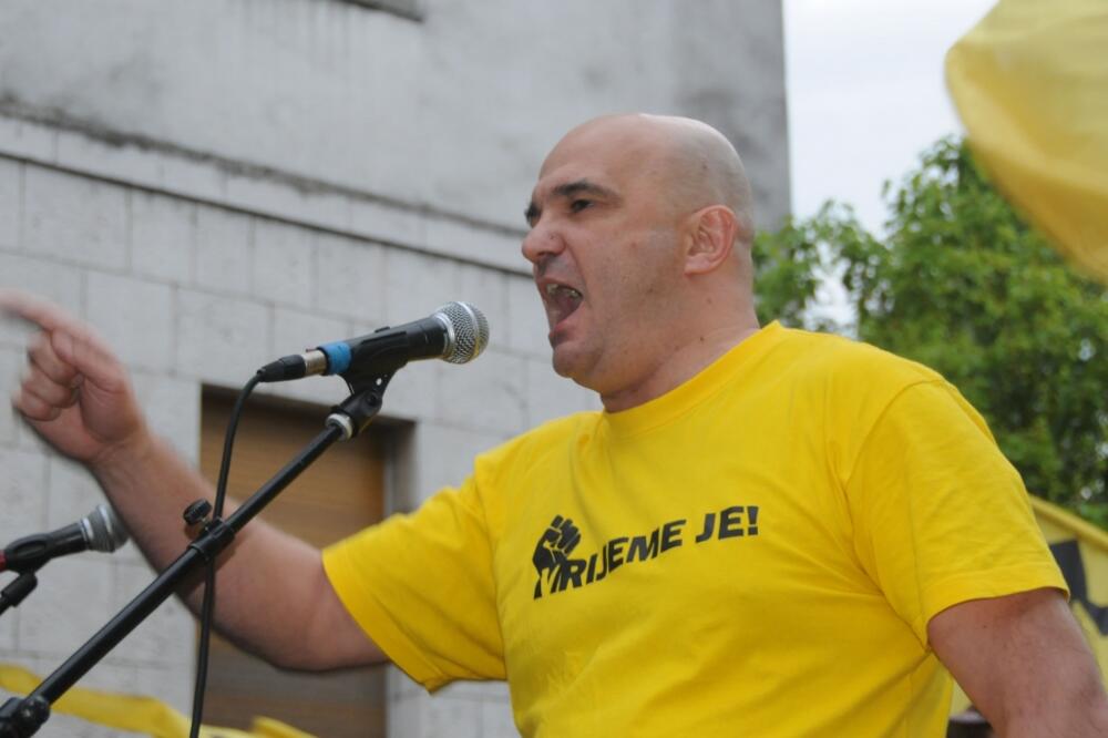Protest 24. maj; Janko Vučinić, Foto: Vesko Belojević