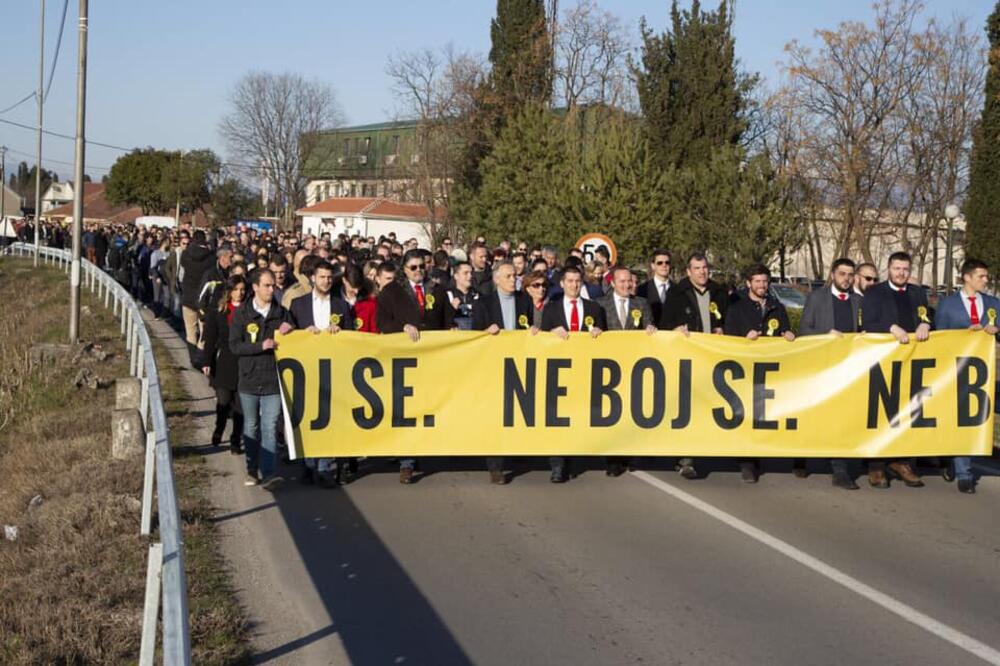 Sa protesta, Foto: Demokratska Crna Gora