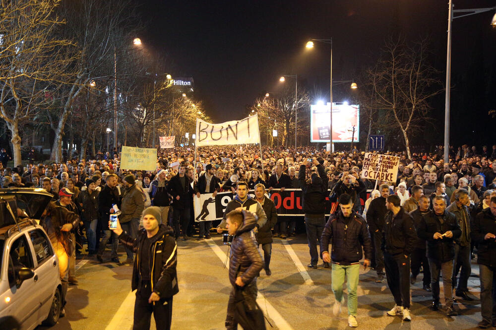 Sa prošlonedjeljnog protesta, Foto: Filip Roganović