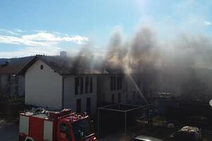 Lokalizovan požar u Humcima, velika šteta na zgradi