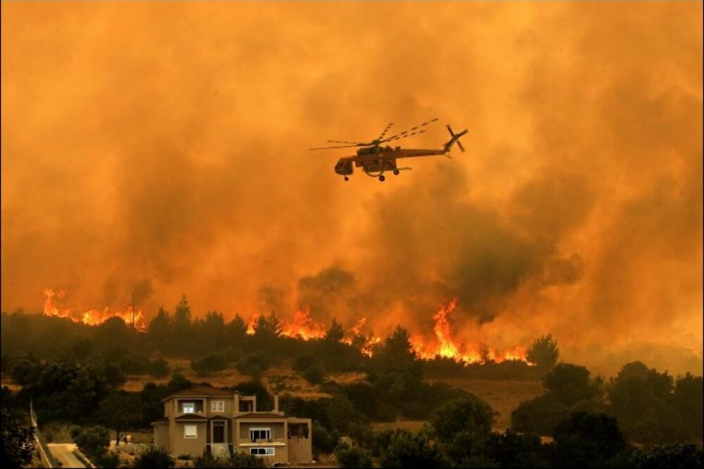 Grčka demonstrcije požari, Foto: Beta