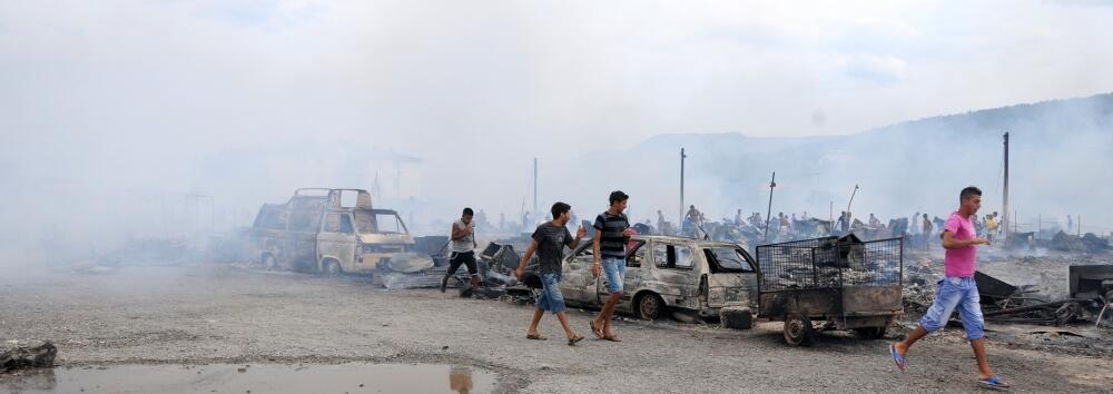 požar kamp Konik, Konik požar