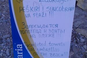 "Zabranjeni peškiri i suncobrani na plaži"