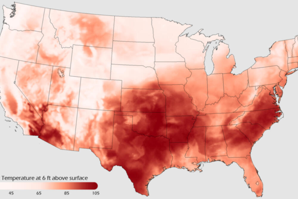 Amerika vrućina, Foto: Nnvl.noaa.gov