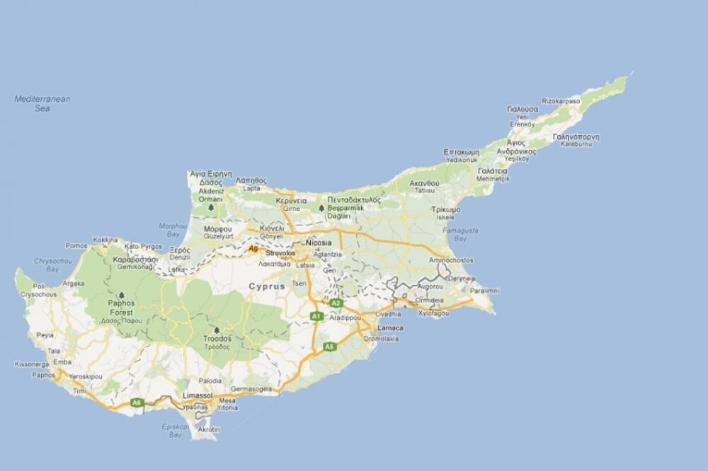 Kipar mapa, Foto: Google map