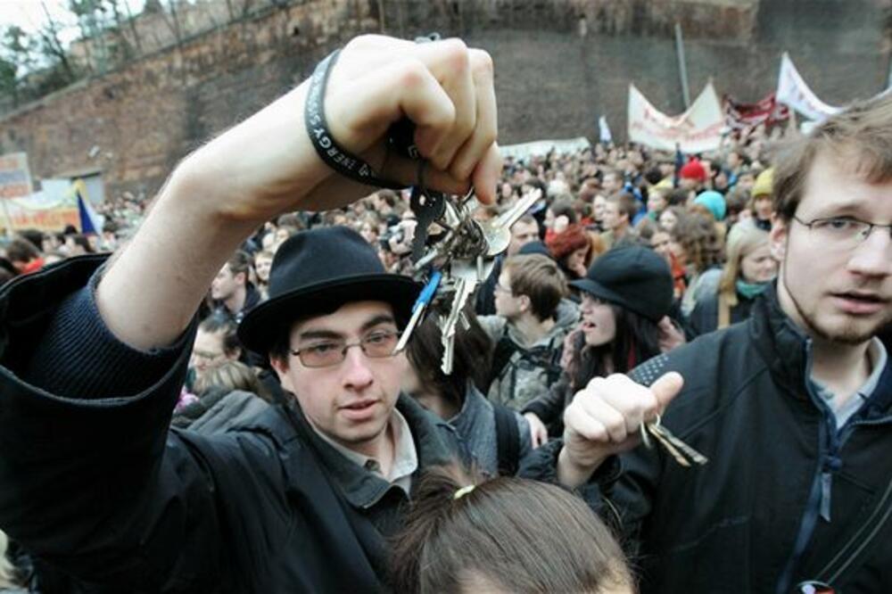 Studentski protesti, Prag, Foto: Lidovky.cz