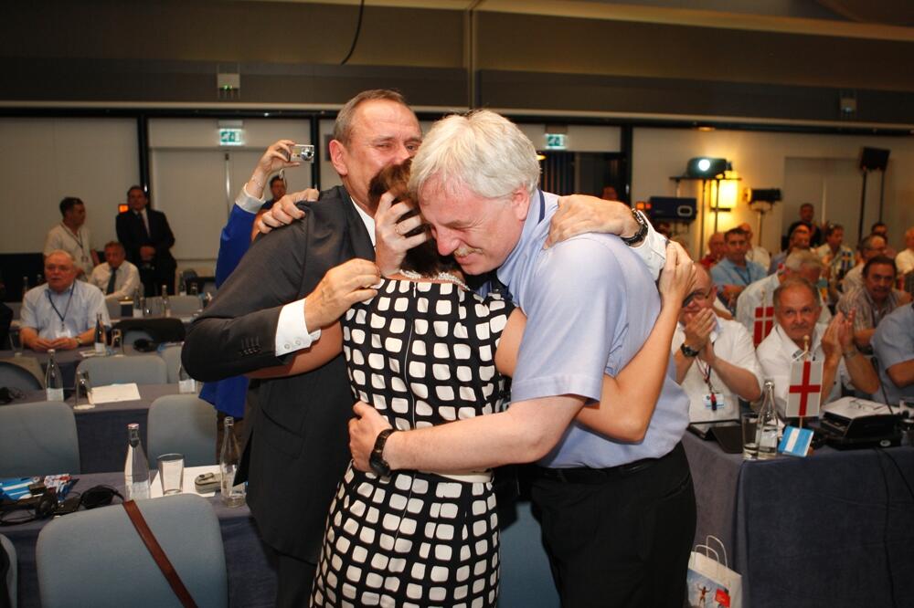 Poljaci proslavljaju dobijanje organizacije EP, Foto: Uros Hocevar