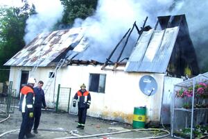 Ribarevine: Izgorjela porodična kuća Petrića