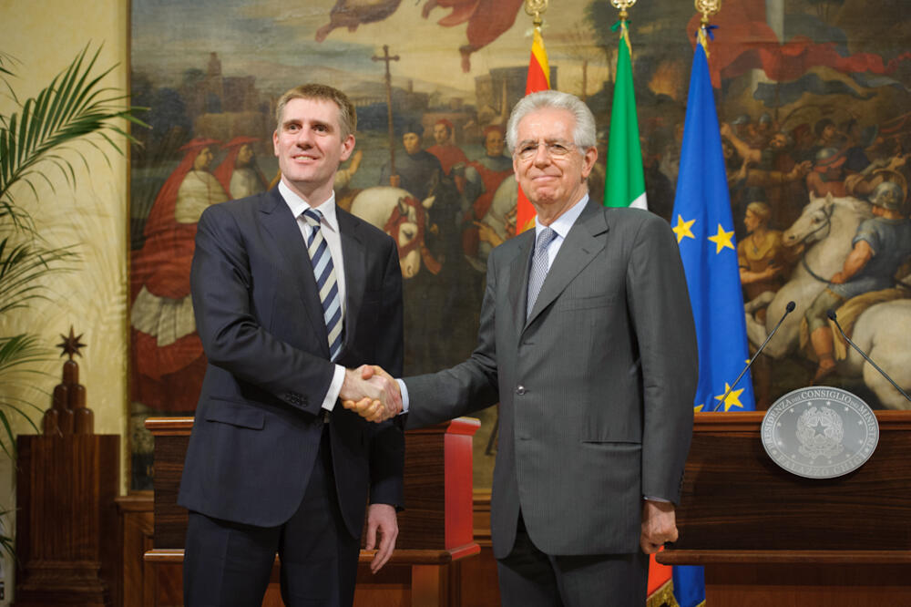 Igor Lukšić, Mario Monti, Foto: AP