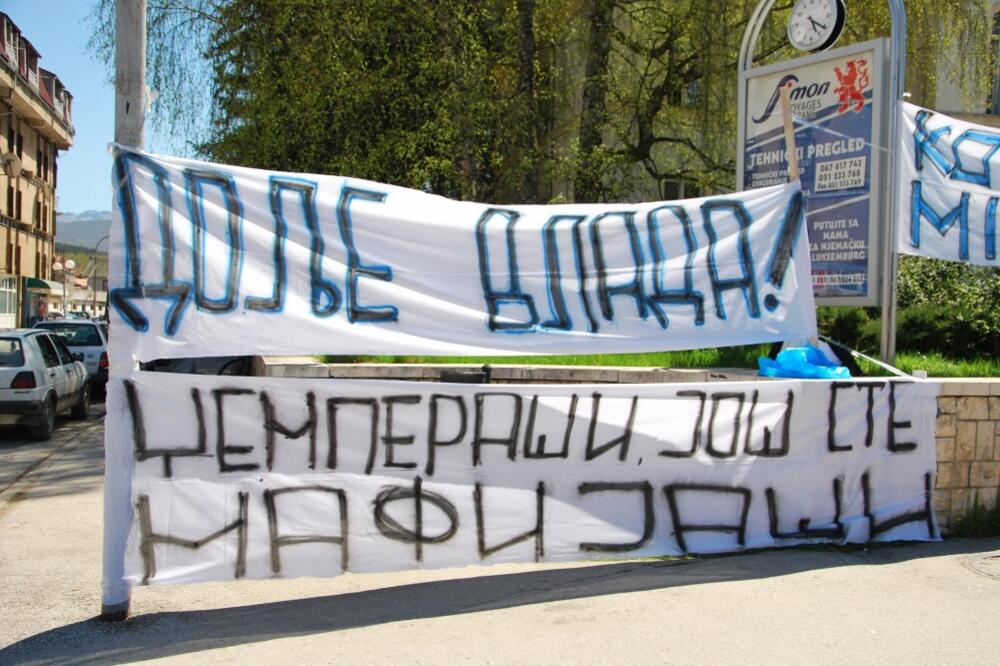 Berane protest, 27. april, Foto: Rabrenović