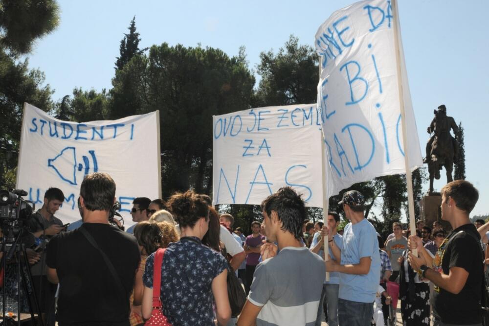 Studentska Unija, protest studenti, Foto: Savo Prelević