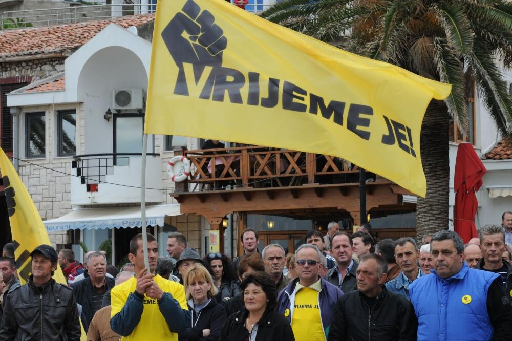 Ulcinj protest, 22. april, Foto: Savo Prelević