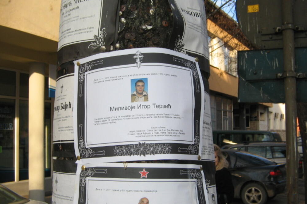 čitulja Terzić, Foto: Goran Malidžan