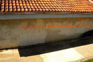 Chauvinist graffiti on the school wall, HGI protested