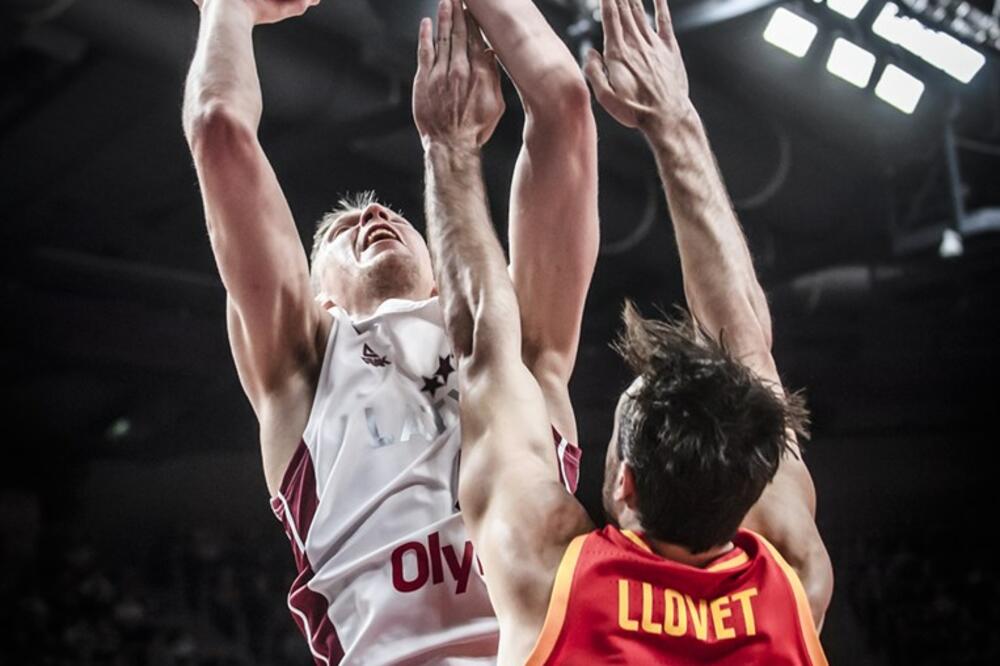 Sa utakmice Letonija - Španija, Foto: FIBA