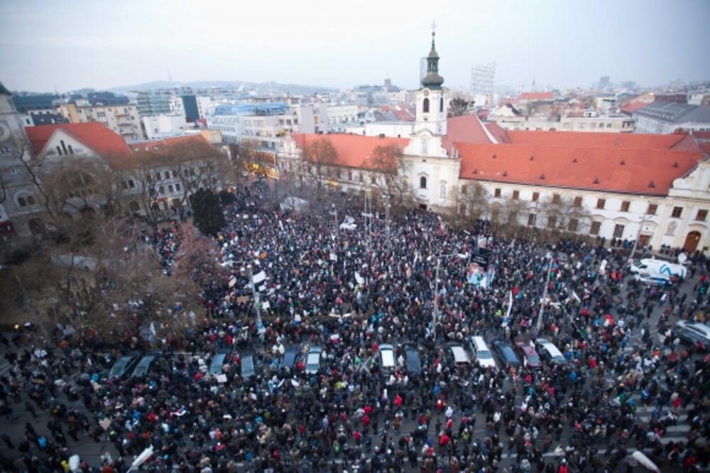Gorila protest Bratislava, Foto: SITA