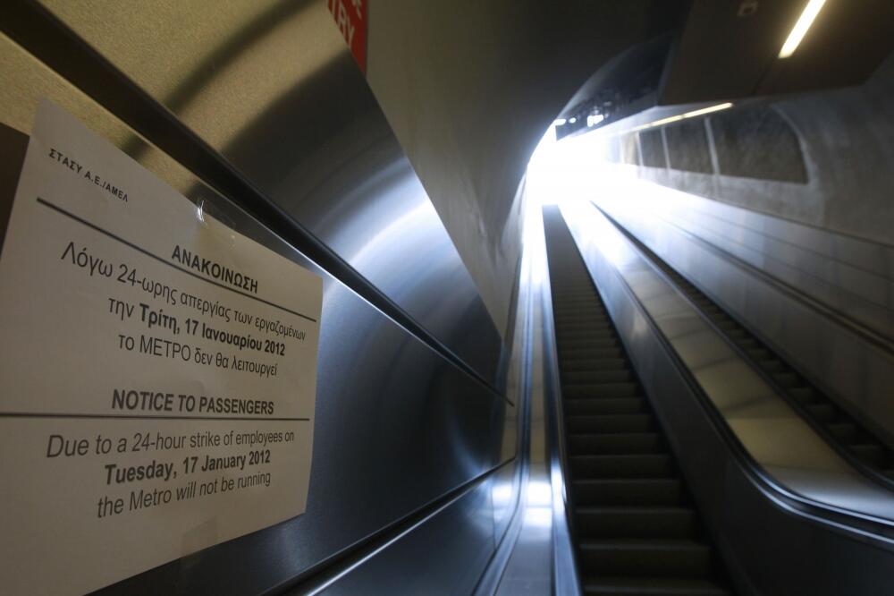 Atina, štrajk, metro, Foto: Reuters