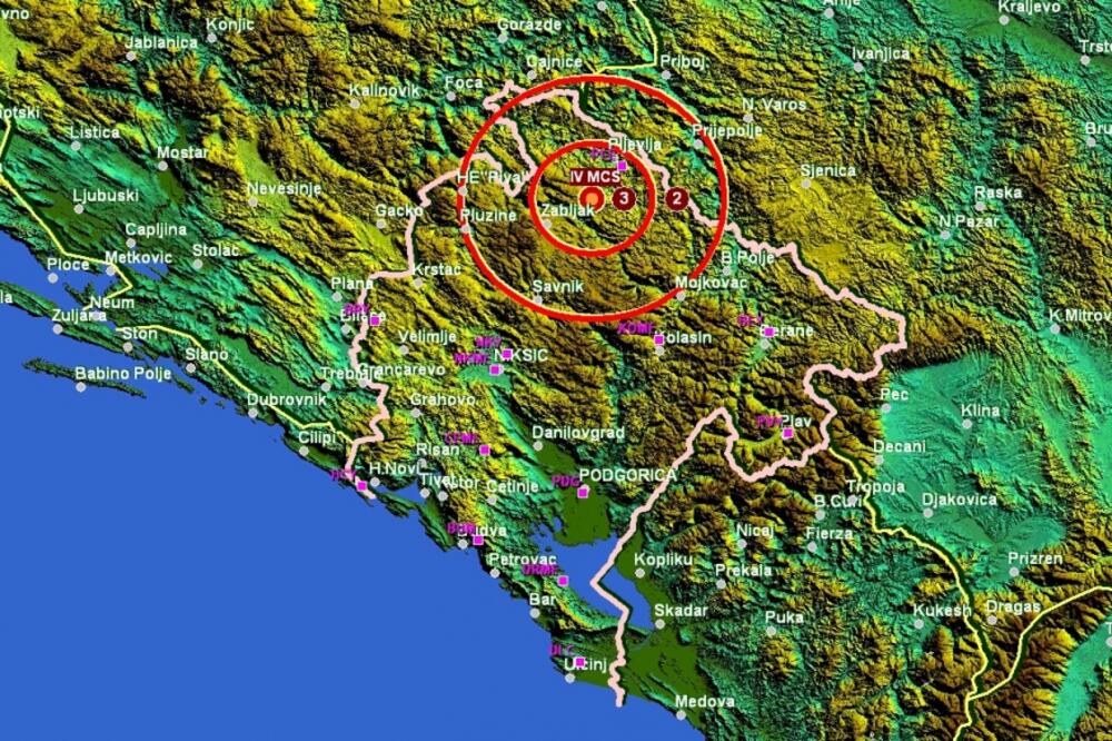 Zemljotres Pljevlja, Foto: Seismo.co.me
