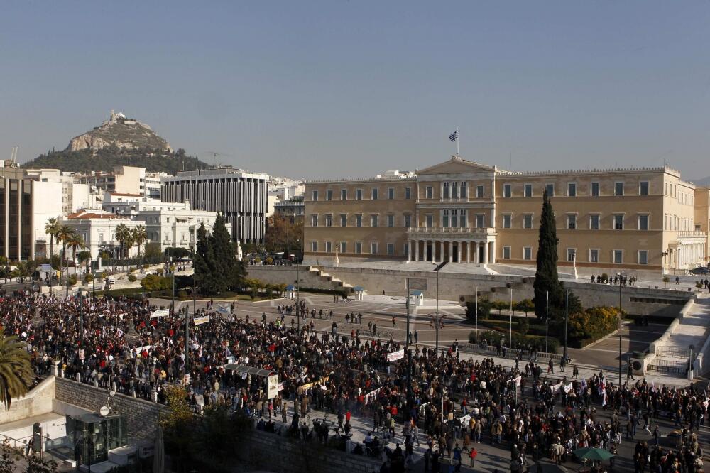 protesti, Atina, Foto: Rojters