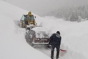 Žabljak 207 cm, Kolašin 198 cm, Podgorica 58 cm...