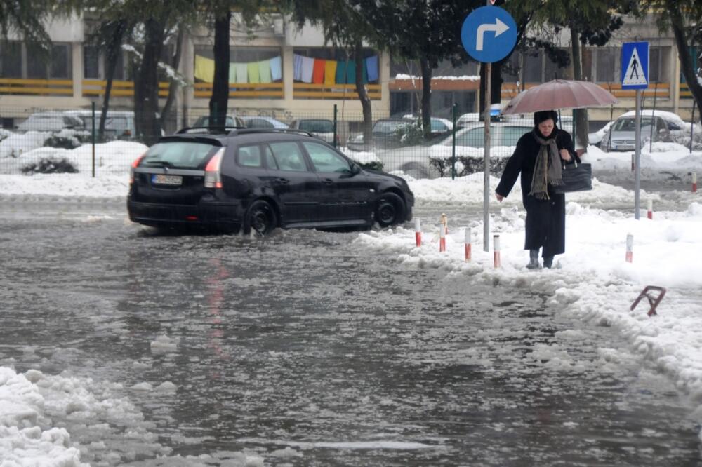 Podgorica, snijeg, Foto: Boris Pejović