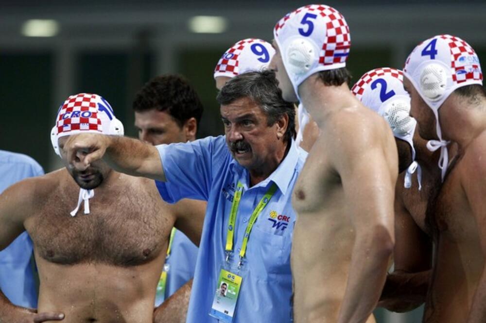 Ratko Rudić i vaterpolisti Hrvatske, Foto: Reuters