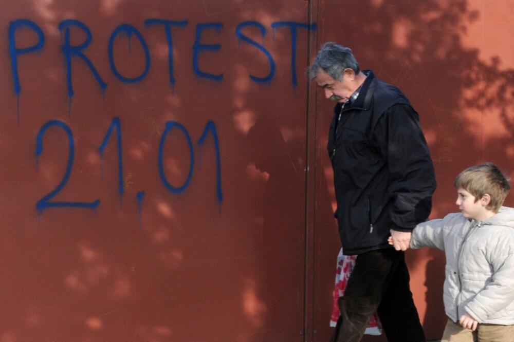 Grafiti protest, Foto: Luka Zeković