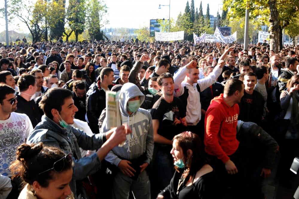 Studentski protest, Foto: Boris Pejović
