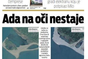 Naslovna strana "Vijesti" za 25. februar