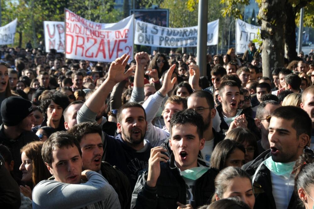 Studentski protest, Foto: Boris Pejović