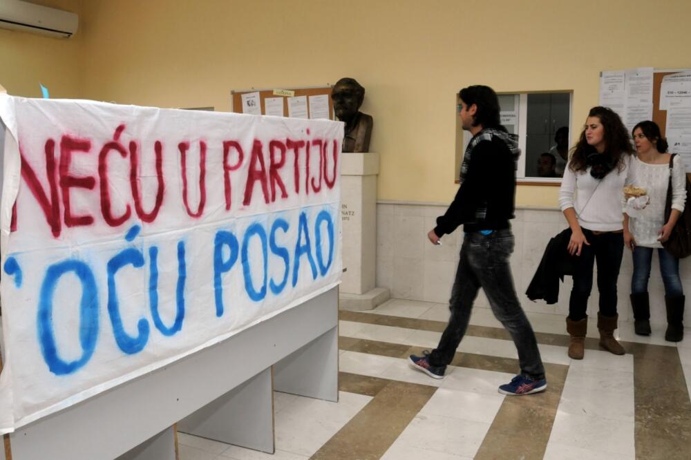 protest, studenti, FPN, Podgorica, Foto: Luka Zeković