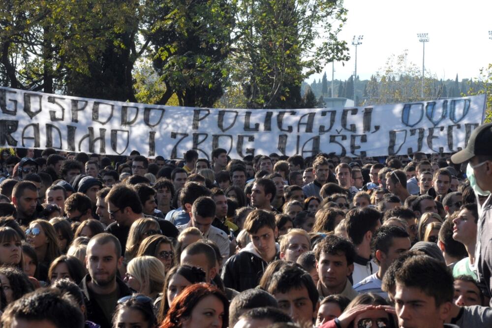 Protest studenata, Foto: Savo Prelević