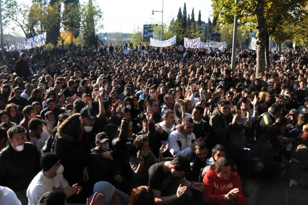 Studentski protest, Foto: Boris Pejović