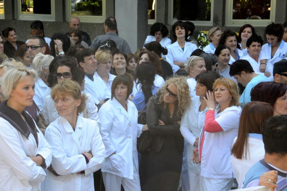 štrajk medicinara, Foto: Boris Pejović