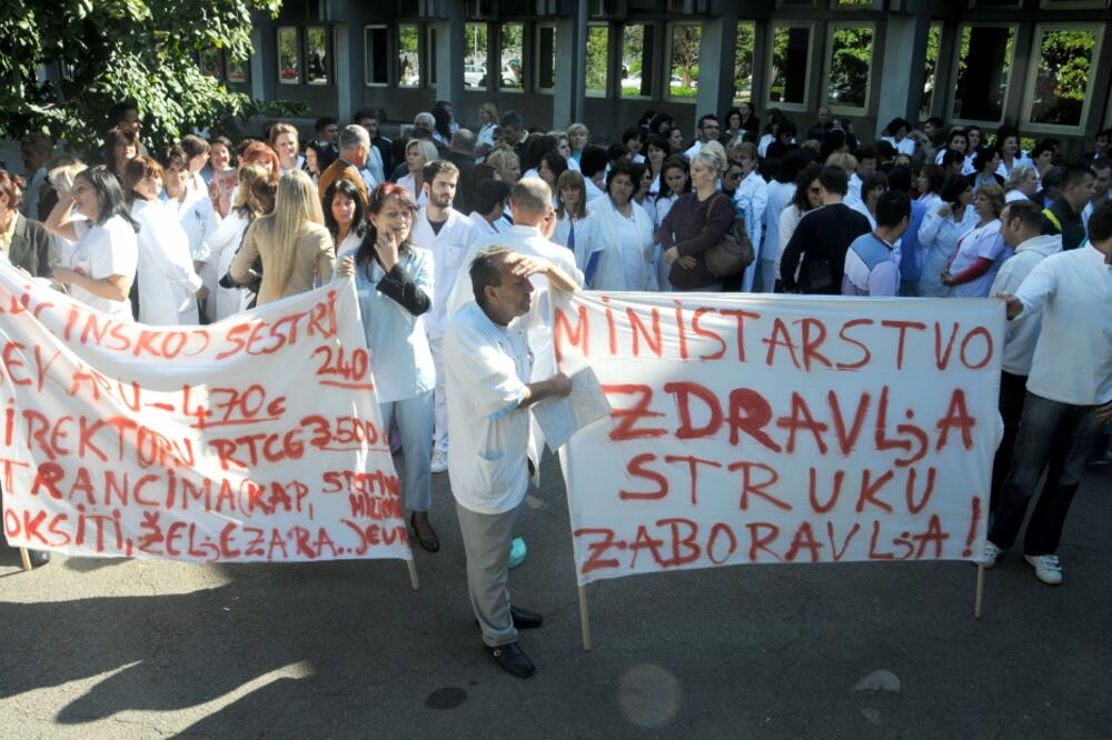 štrajk medicinara, Foto: Boris Pejović