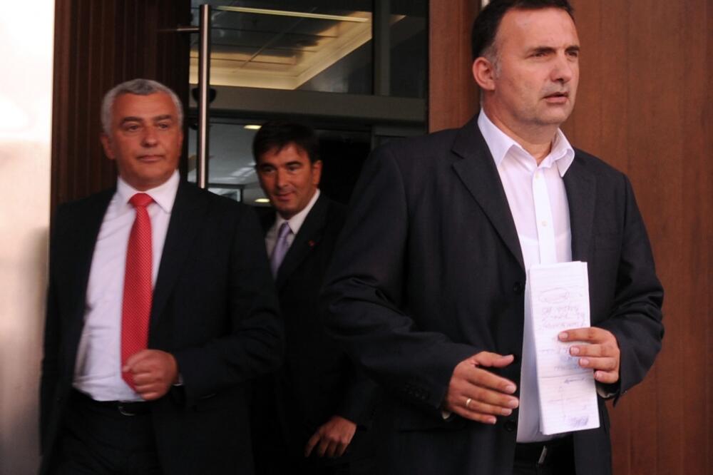 Andrija Mandić, Nebojša Medojević, Srđan Milić, Foto: Savo Prelević