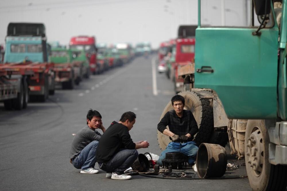 kamiondžije - Šangaj, Foto: Rojters
