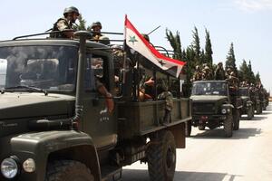 Sirijske vojne snage raspoređene prema turskoj granici