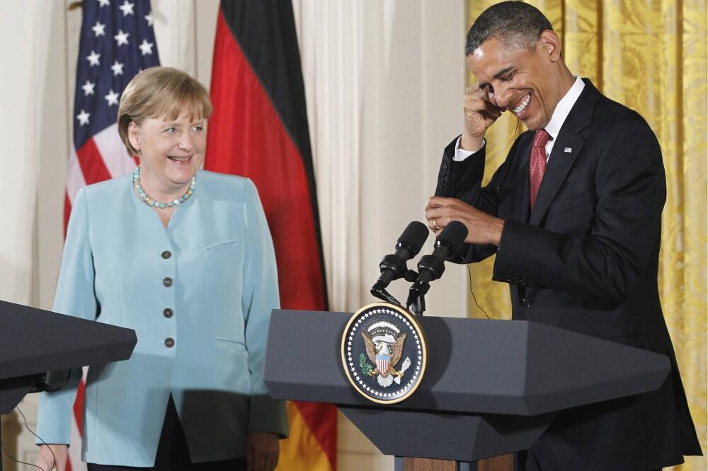 Obama i Merkel, Foto: Beta