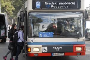 U Podgorici od danas skuplji gradski prevoz: Karta 0,80 eura