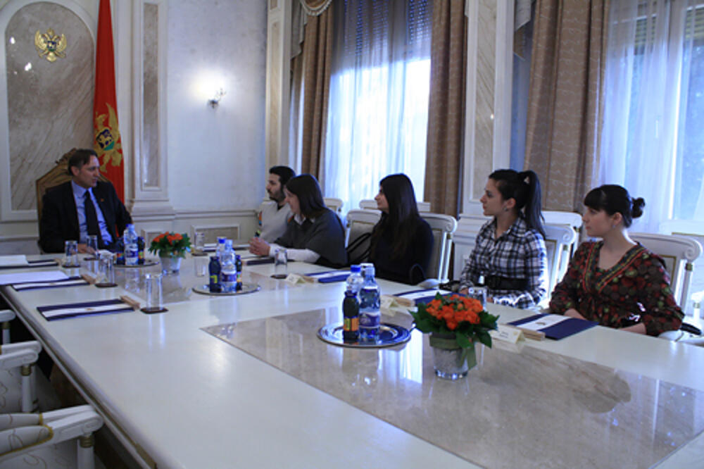 studenti kod Krivokapića, Foto: Skupstina.me