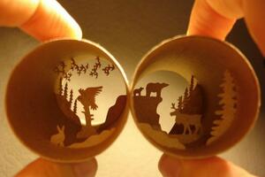 Minijaturni umjetnički radovi od toalet papira