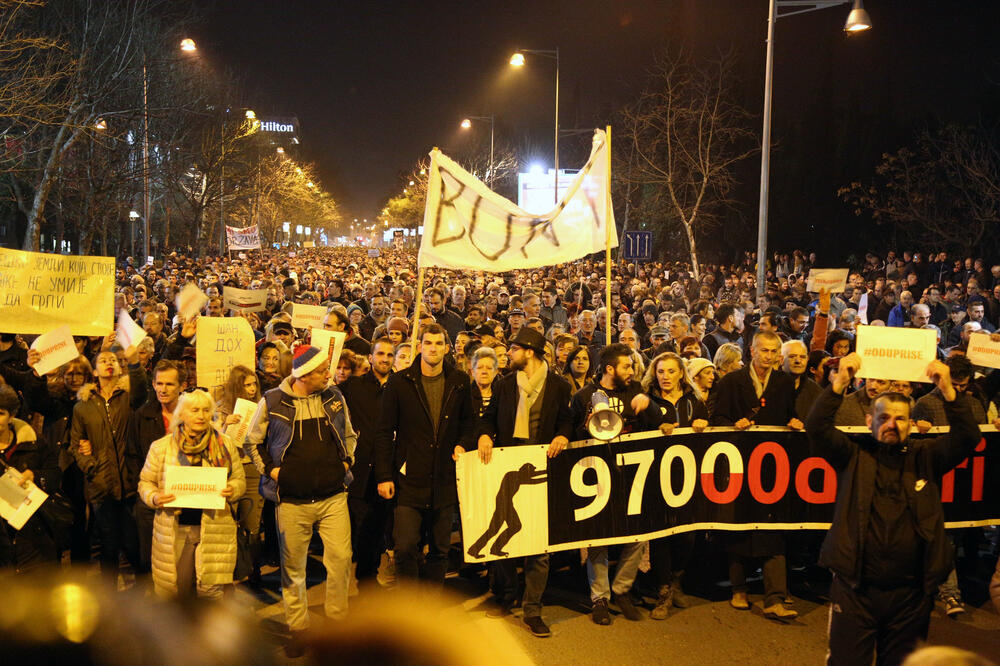 Protest Podgorica, Foto: Filip Roganović