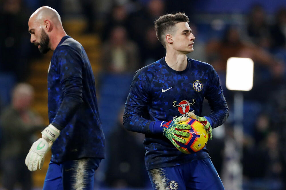 Kepa juče pred meč sa Totenhemom, Foto: Reuters