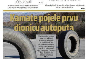 Naslovna strana "Vijesti" za 4. mart