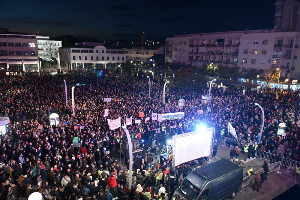 Protest u Podgorici, Foto: Savo Prelević