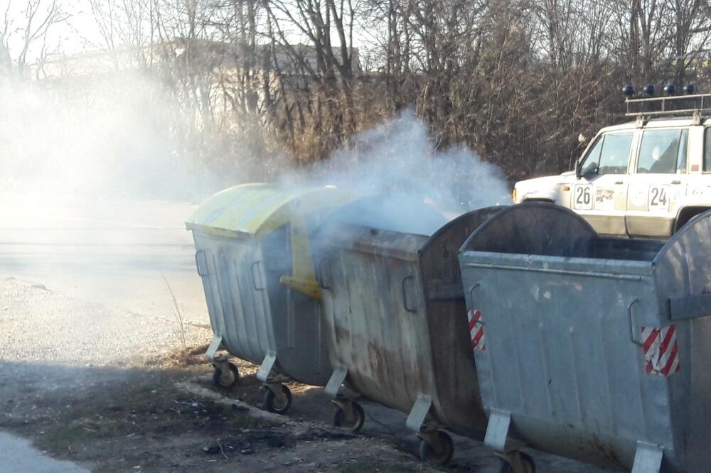 Opasnost po zdravlje: Zapaljeni kontejner, Foto: ISOP