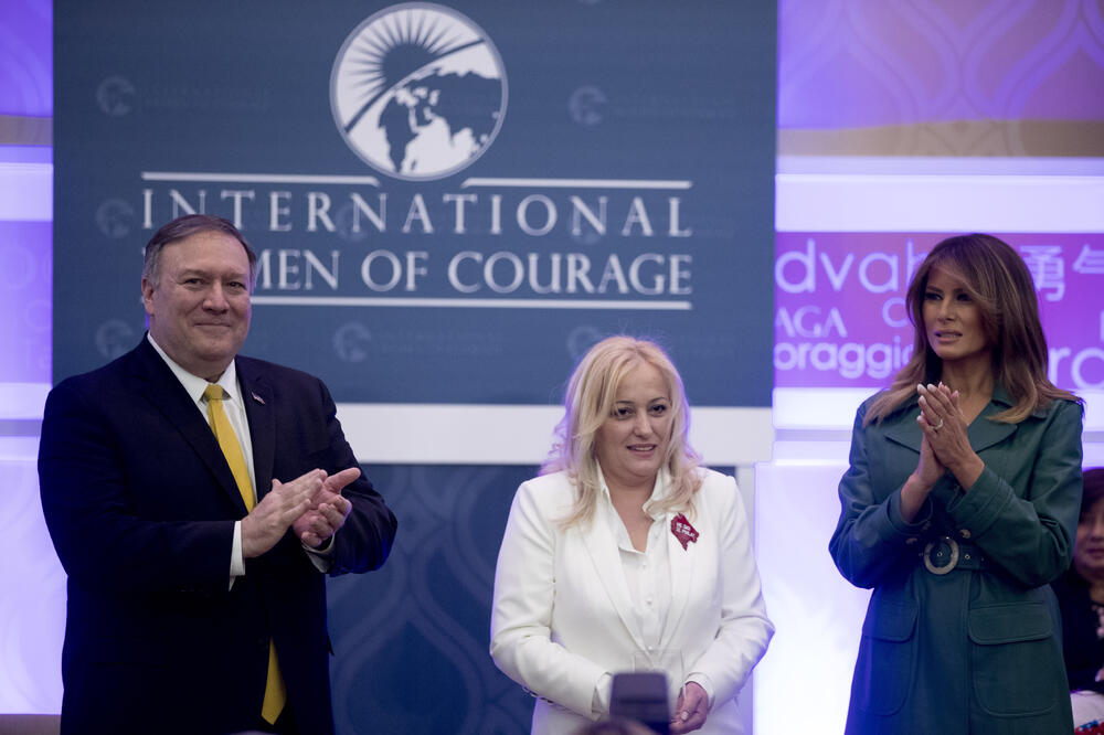 Pompeo, Lakić i Tramp, Foto: AP