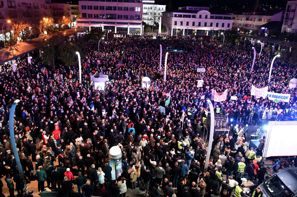 Sa prošlonedjeljnog protesta u Podgorici, Foto: Boris Pejović