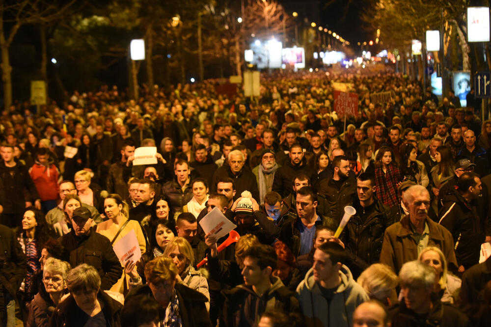 Sa protesta u Podgorici: Ilustracija, Foto: Boris Pejović